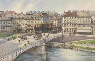 View of the City over the Danube Canal by Carl Wenzel Zajicek